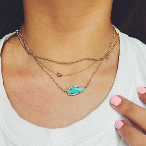Kendra Scott Turquoise & Silver SKYLIE Necklace